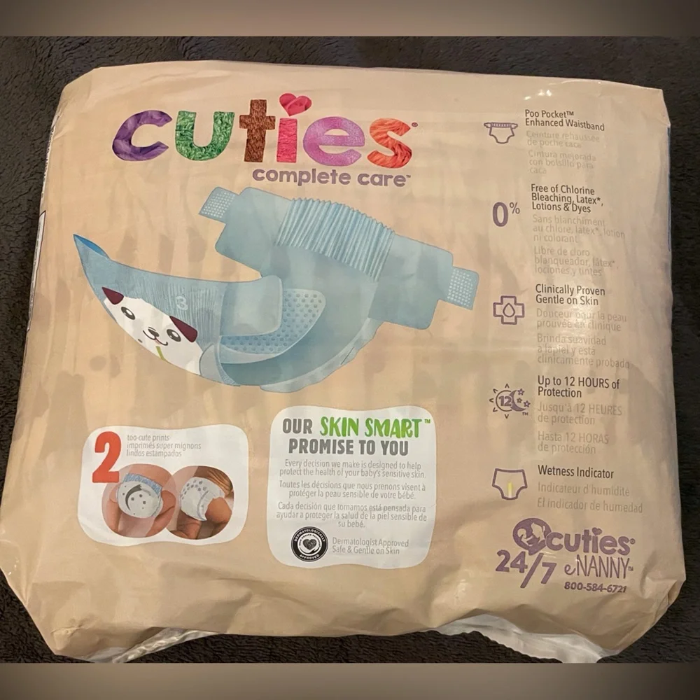 Cuties Complete Care Baby Baby Diaper Size 3, 16 to 28 llbs. (36count